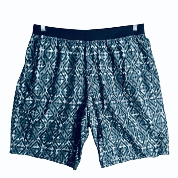 Prana Mojo Performance Athletic Shorts Mens XL Quick Dry Mixology Gravel Gray - Picture 2 of 9